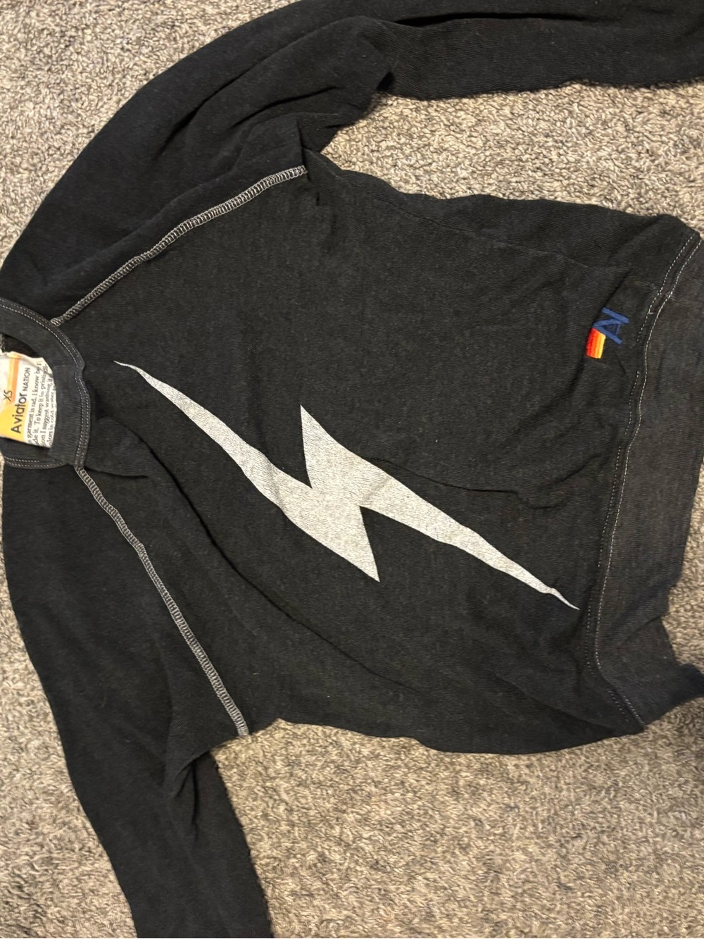 Black Lightning Graphic Sweatshirt